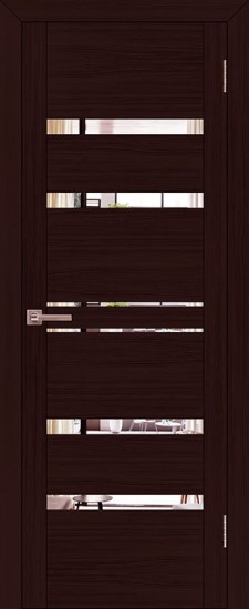 Дверь межкомнатная UniLine 30030 Зеркало Дуб шоколадный