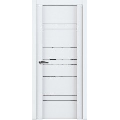 Дверь межкомнатная UniLine 30032 Зеркало Белый велюр